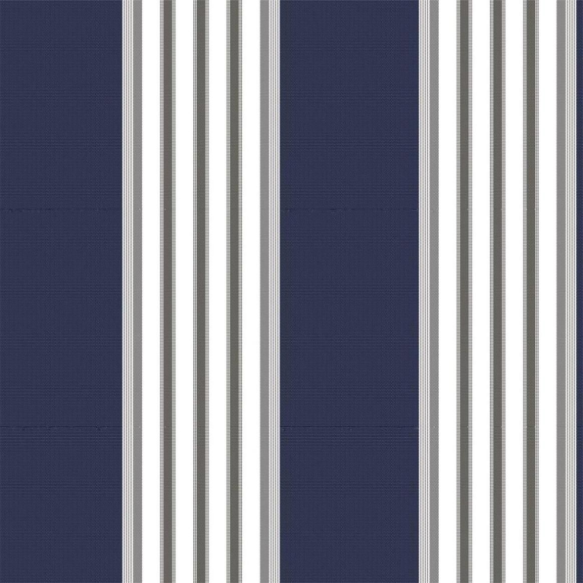 Jamaica marinblå randig markisväv Redlunds textil