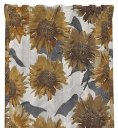 Sunflower linne guld gardinset multiband Redlunds textil