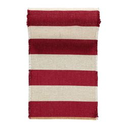 Noble house Jute Stripe long randig löpare röd natur 40 x 140 cm