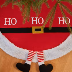 Noble House Santa Claus rund julgransmatta röd dia 90 cm