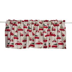 Noble House Cars färdigsydd gardinkappa beige röd 50 x 180 cm