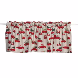 Noble House Cars färdigsydd gardinkappa beige röd 50 x 180 cm
