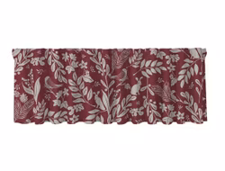 Forest röd linnefärgad gardinkappa multiband Redlunds textil