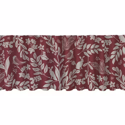 Forest röd linnefärgad gardinkappa multiband Redlunds textil
