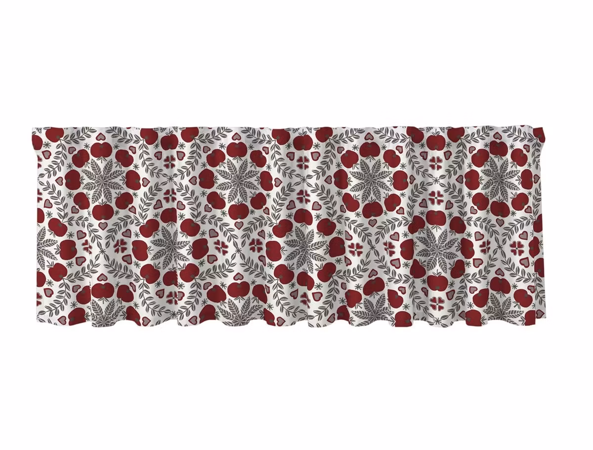Juläpple vit gardinkappa multiband Redlunds textil
