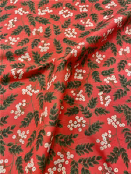 Vilma röd metervara Redlunds textil