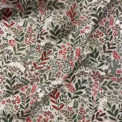 Hage linnefärgad/röd metervara Redlunds textil