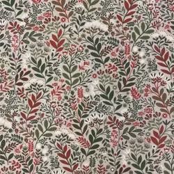 Hage linnefärgad/röd metervara Redlunds textil