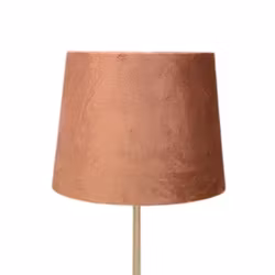 Sam en rund lampskärm i gammelrosa sammet med fäste för både E14 och E27 lampor från Stjernsund kollektion.