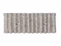 Lille linne/plommonfärgad blommig gardinkappa multiband Redlunds textil