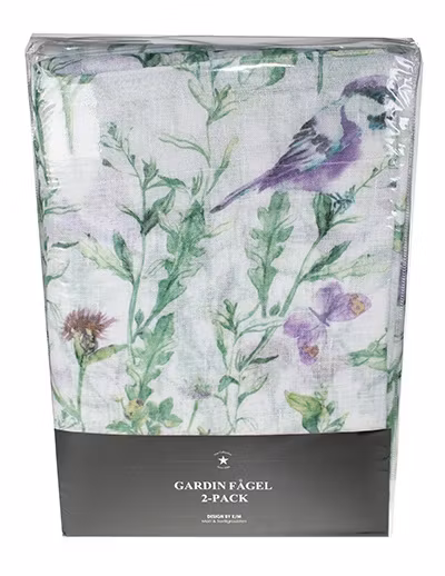 Härlig vårgardin med fåglar