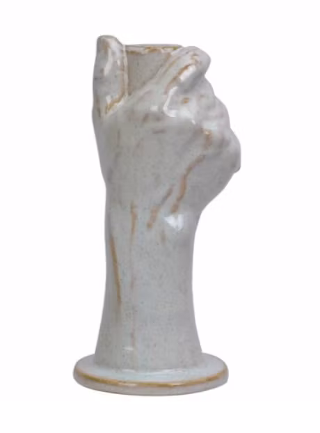Ljusstake beige hand