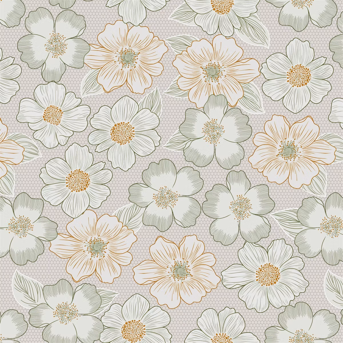 Blossom grön vaxduk