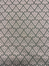 Geometriskt rombmönster i mild grön och vit