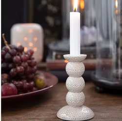Orient Antik vit ljusstake Cult design