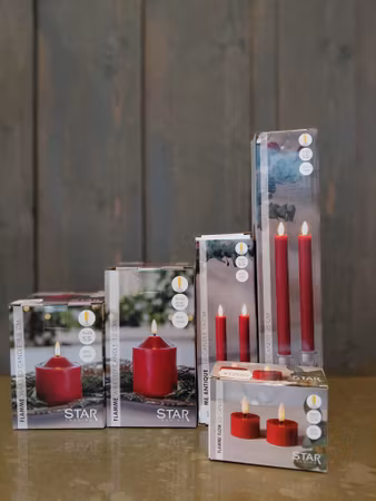 Dekorationsljus Flamme röda