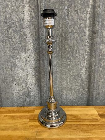 Lampfot Silver Högblank 44 cm