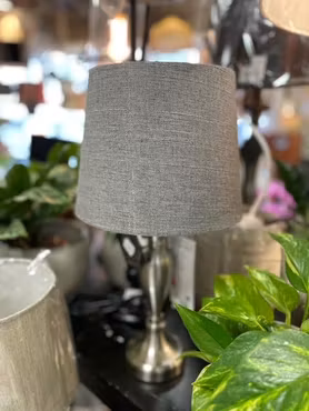 Lampskärm Grovlinne Grå