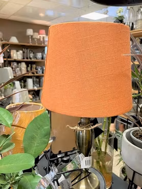 Lampskärm Grovlinne gul