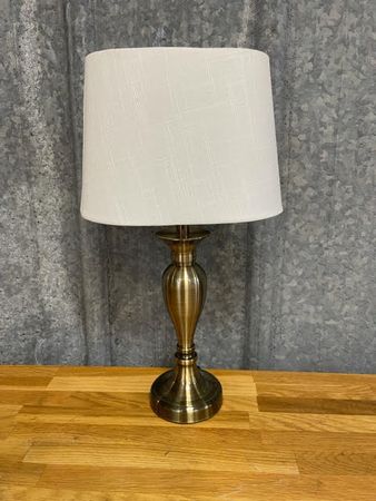Lampskärm Grovlinne Oval Beige