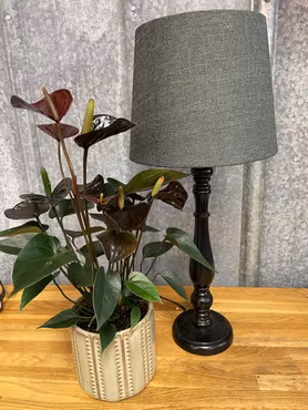 Lampskärm Grovlinne Mörkgrön