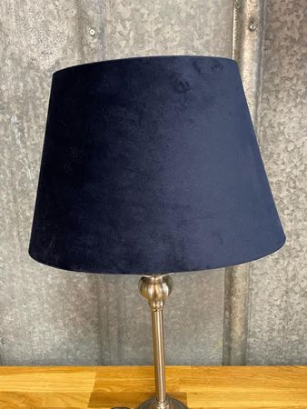 Lampskärm Sammet  Mörkblå Oval