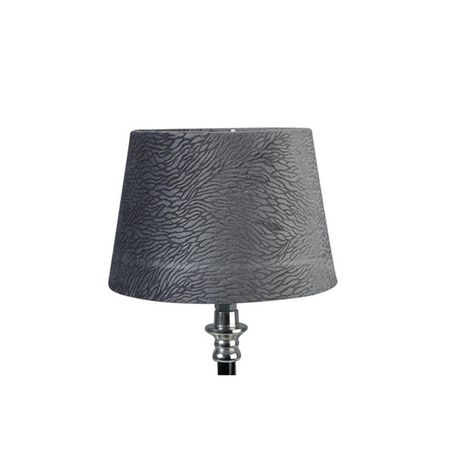 Lampskärm Sammet Grå med Mönster