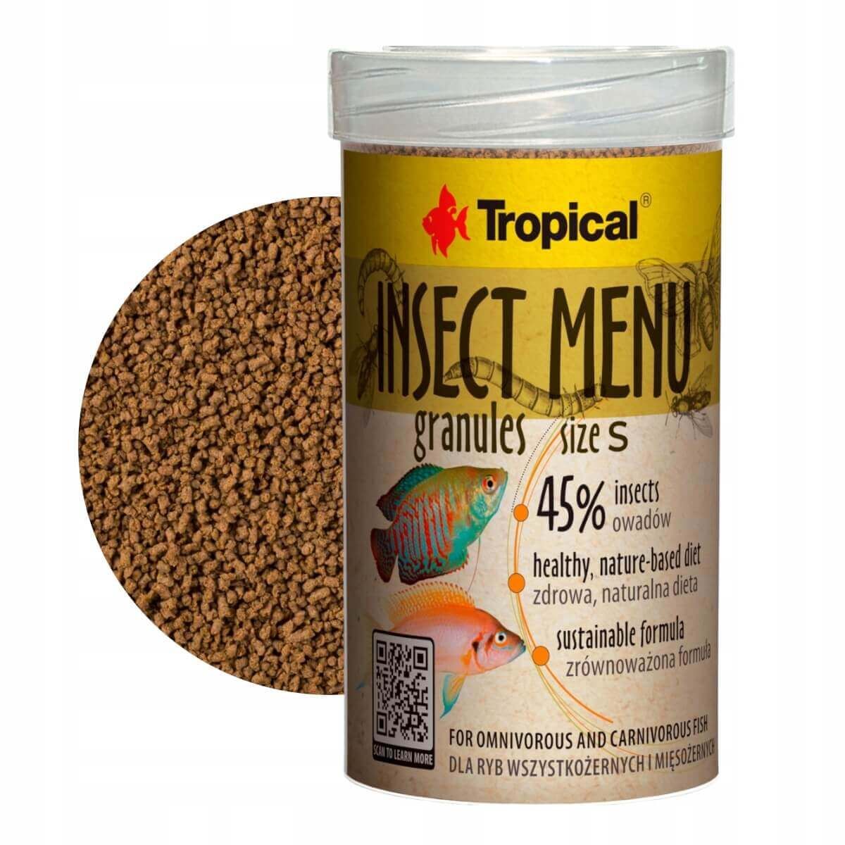 insect menu tropical fiskmat fiskfoder yngelfoder granulat pellets