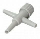 Reglerbar luftkran i plast 2-vägs för luftslang 4/6 mm