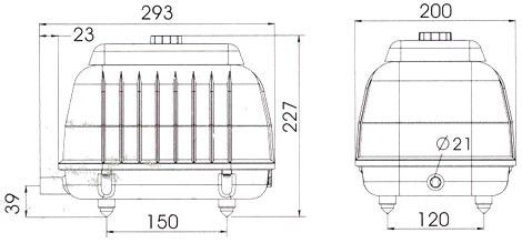 LP 100 - Luftpump från Resun 8400 l/t D