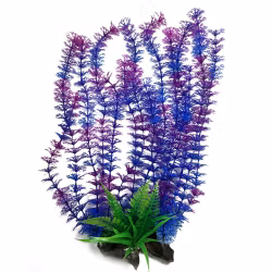 Plastväxt Cabomba blå / lila 43 cm