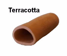 Malgrotta med stängd ände 12 - 13 cm - Terracotta