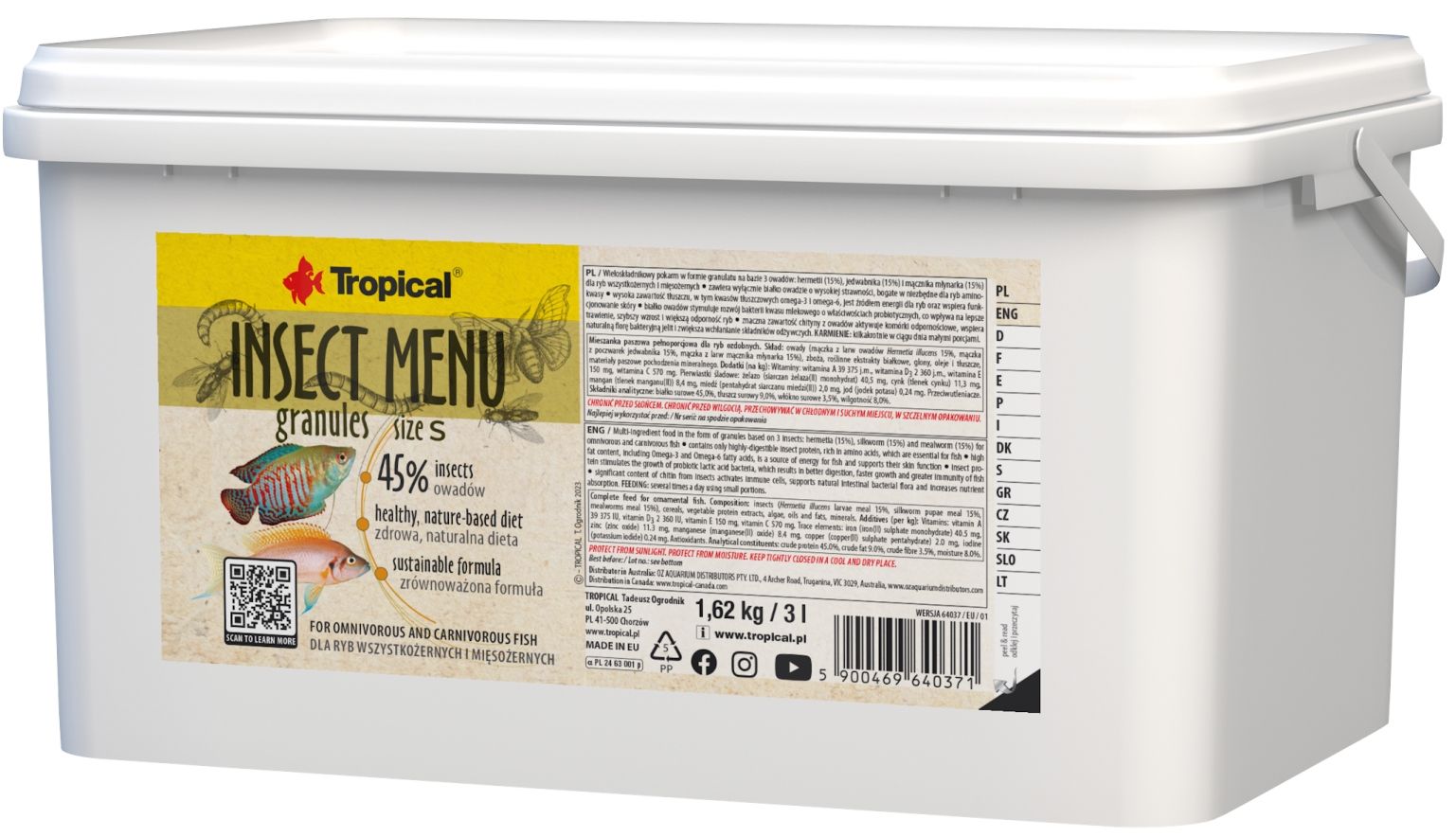 Insect Menu Granulat S 3 liter