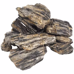 Nano sten - Grey Fossil wood rock - 8-15 st