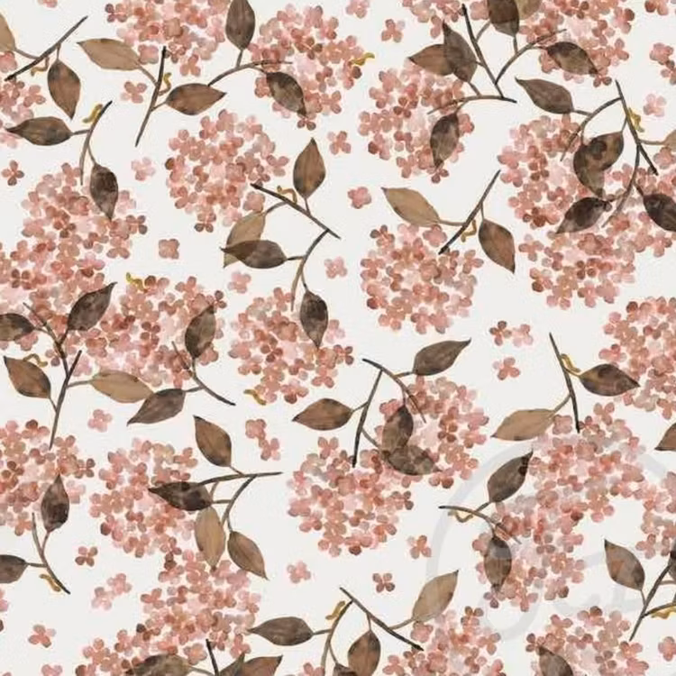 Hortensia rosy, mønstret ribb