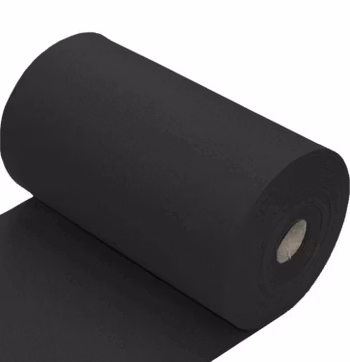 Rundstrikket ribb svart