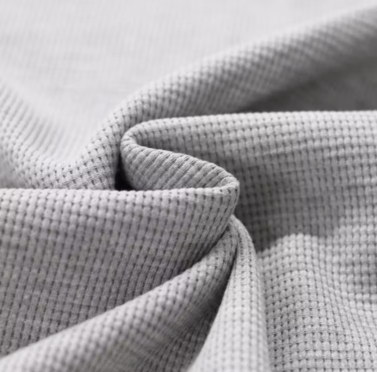 Vaffelstoff, light grey melange