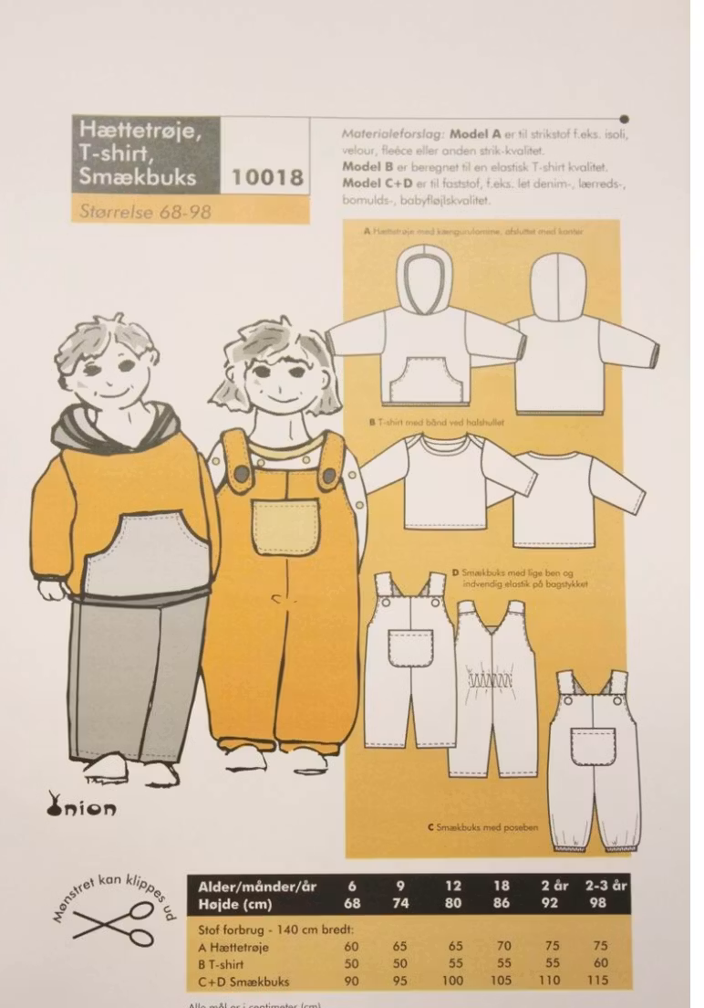 Onion hettegenser, t-shirt og selebukse