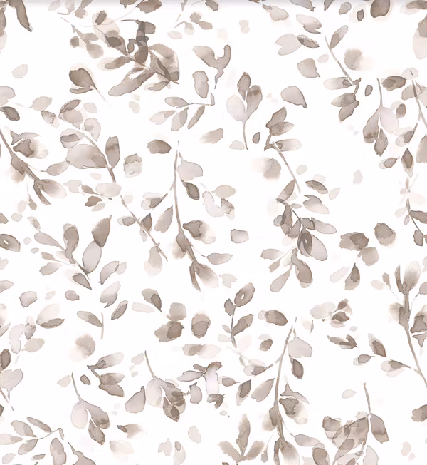 OD- Abstract Leaves Sand Off White