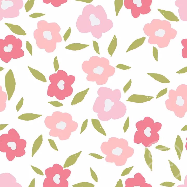 OD- Poppy floral pink offwhite