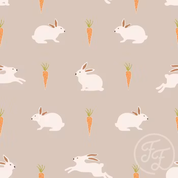 OD- Carrots and bunnies taupe