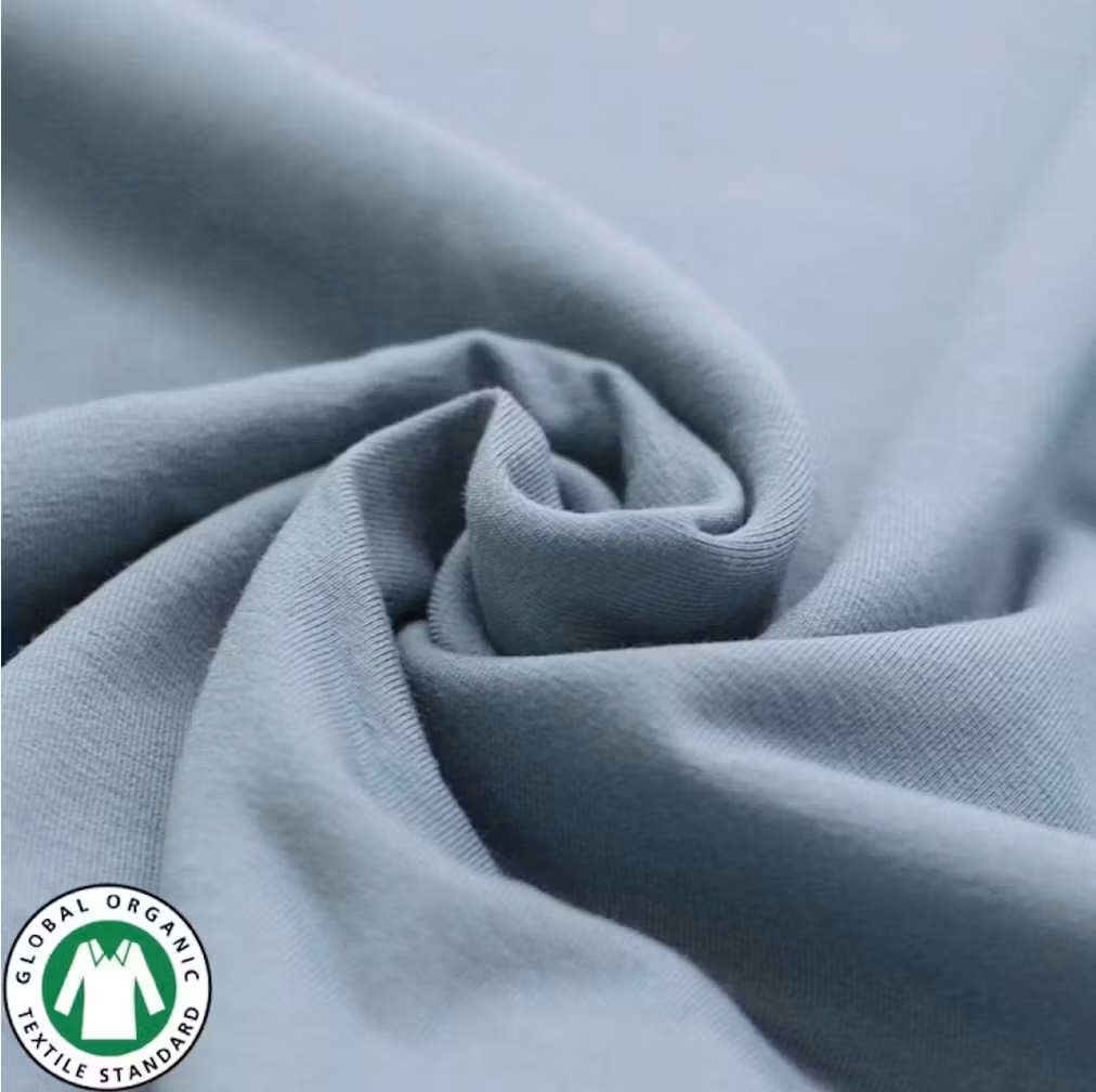 Lys jeans ensfarget jersey