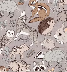 OD- Wolfs and friends ink grey