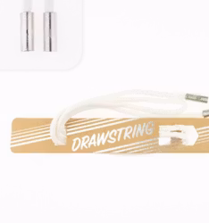 Snor med metallende, offwhite