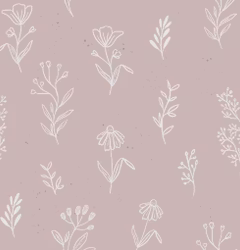 OD- Flowers outline oldrose