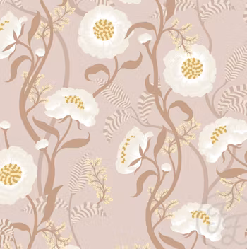 Chintz beige exklusiv familiy Fabrics