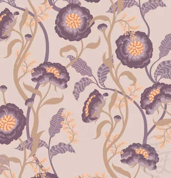 Chintz purple exklusiv Family Fabrics