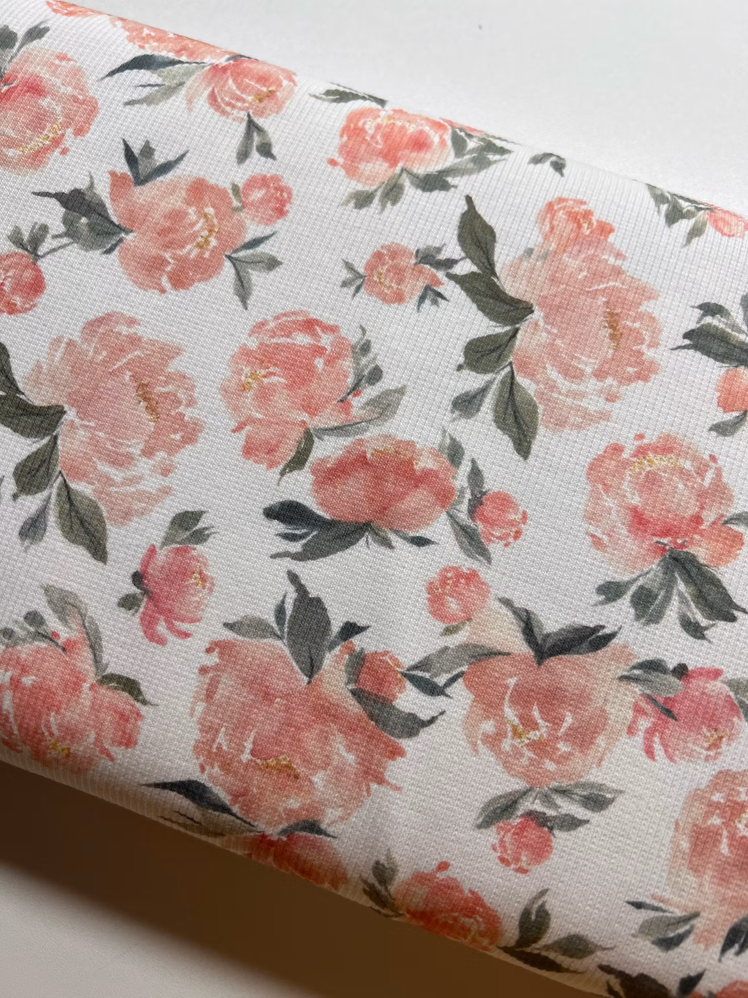 Peony mønstret ribb