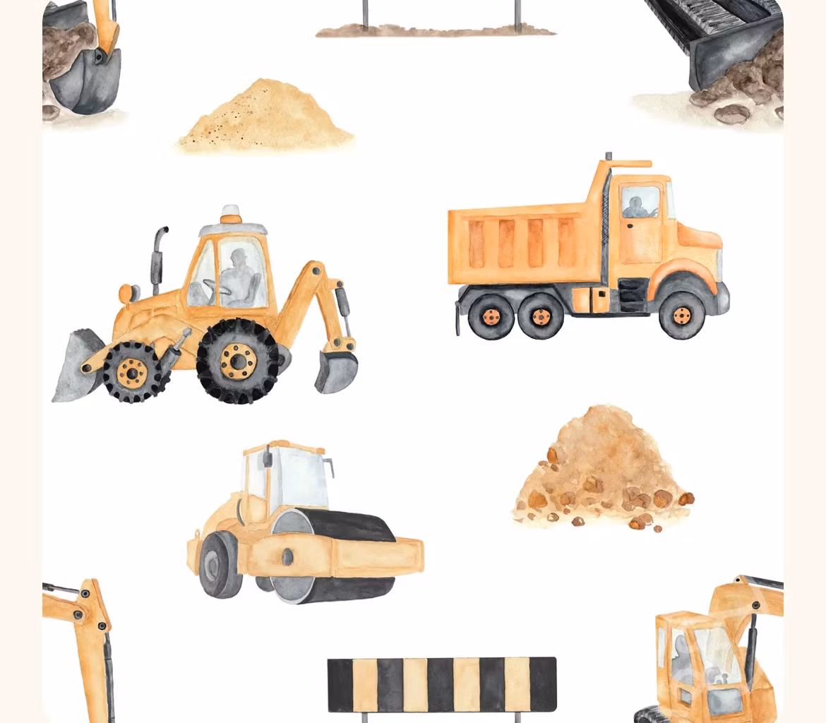 Construction machinery french terry