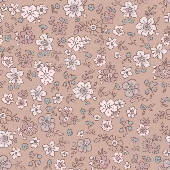OD- Retro Flowers brown turqoise
